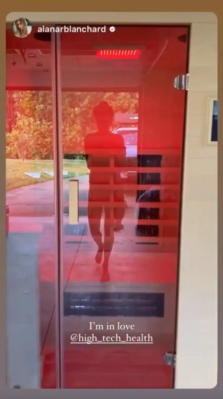 Blanchard in her Transcend TR2 Infrared Sauna