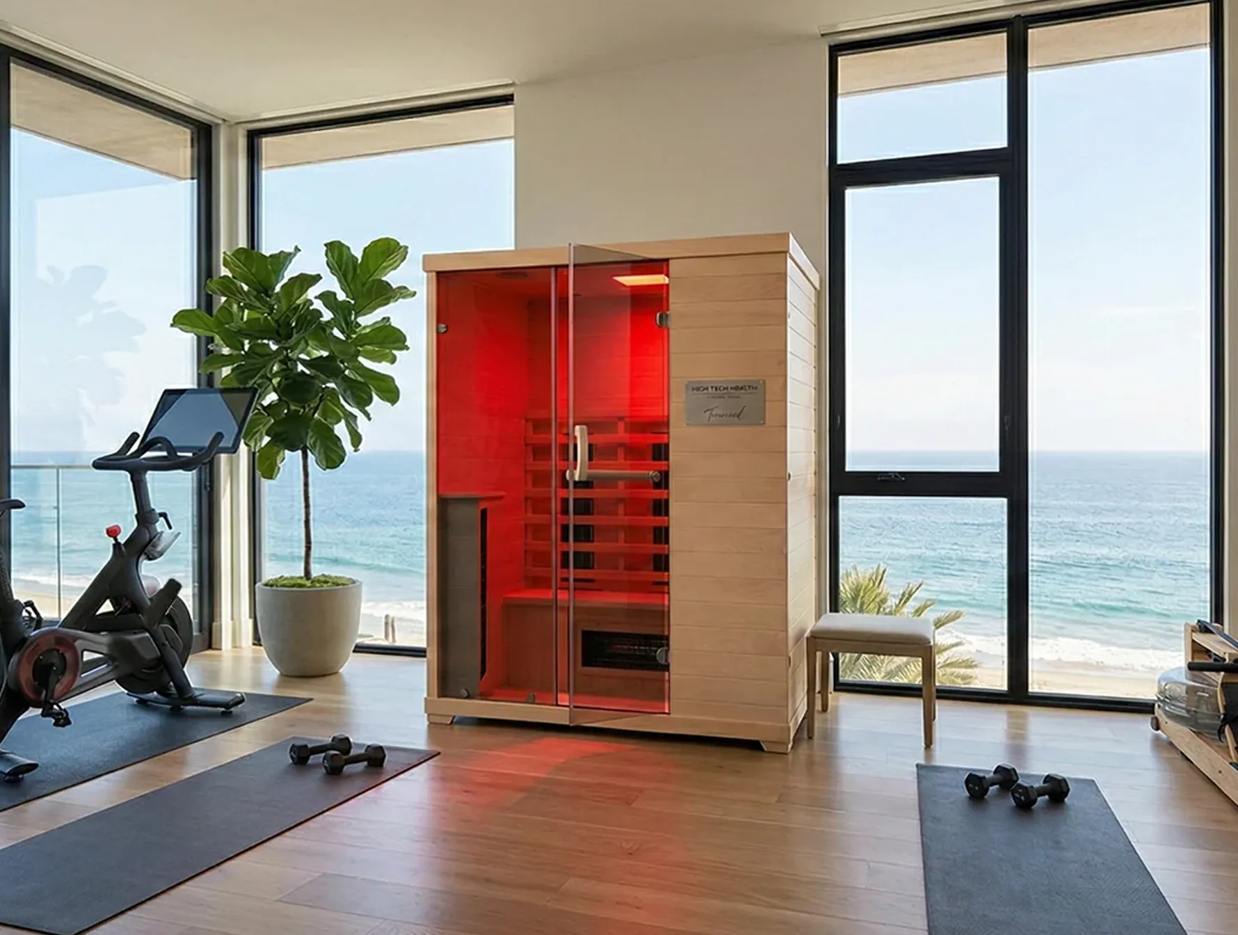 Transcend sauna in poplar shown in a room