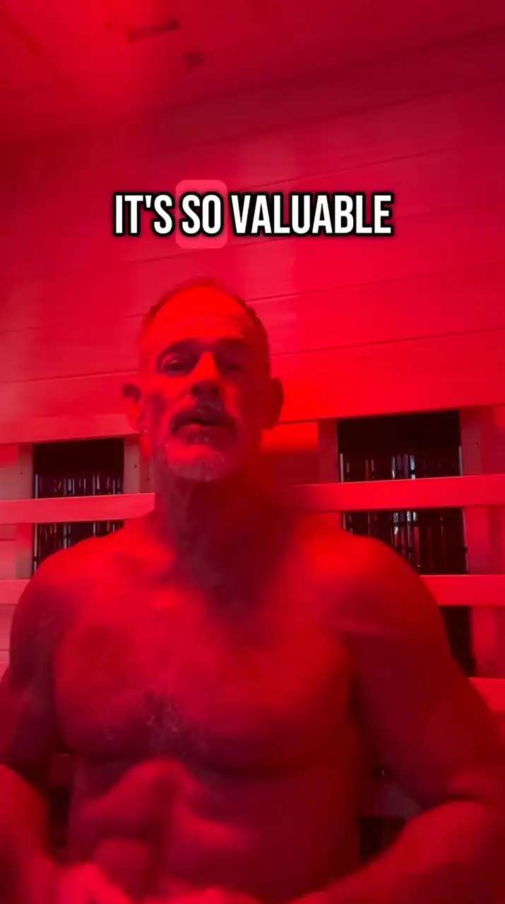 Owen McKibbin in his Transcend Infrared Sauna