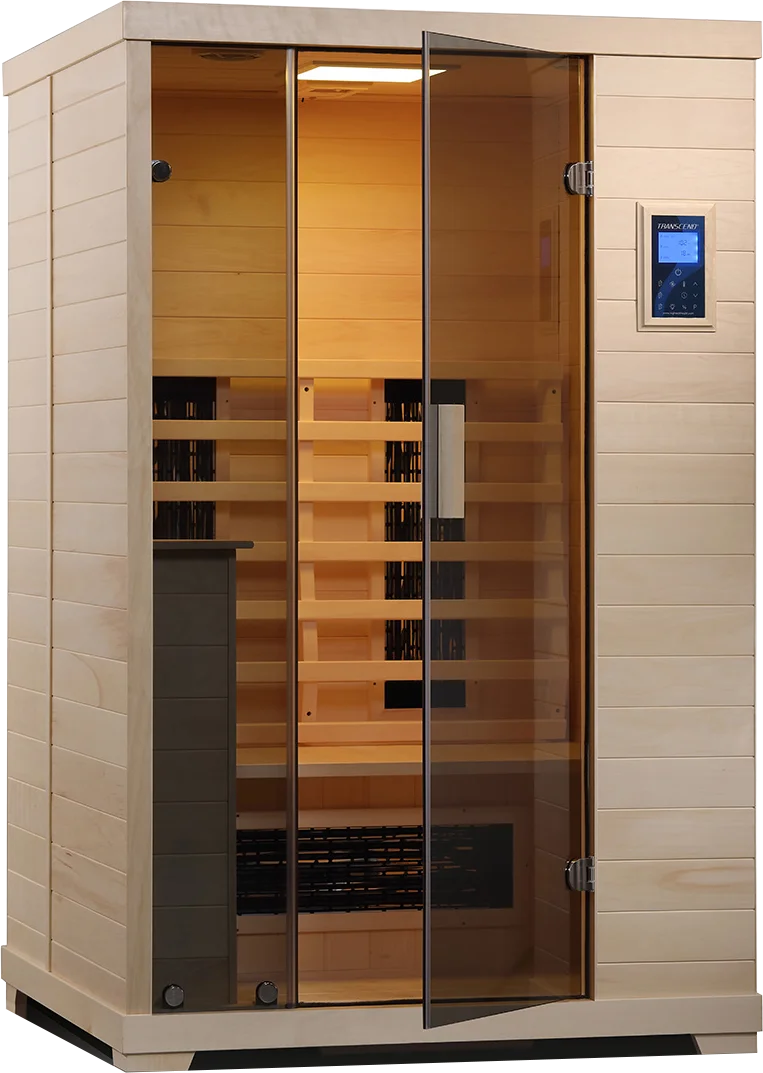 Transcend infrared sauna in solid poplar wood