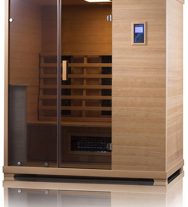 Transcend TR-3 infrared sauna in Hemlock wood