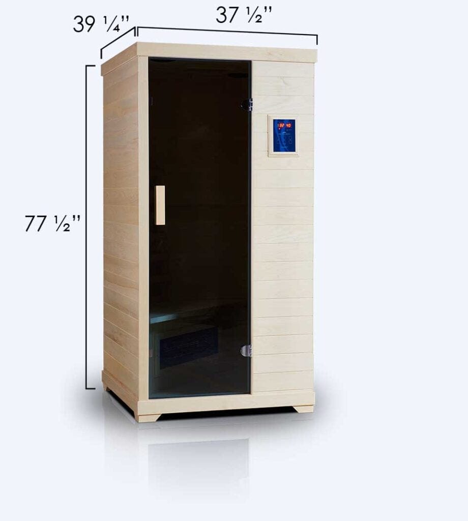 Dimensions of the TR-1 infrared sauna