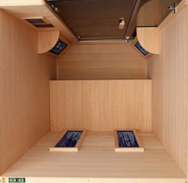 Top-view of the Transcend TR-2 infrared sauna