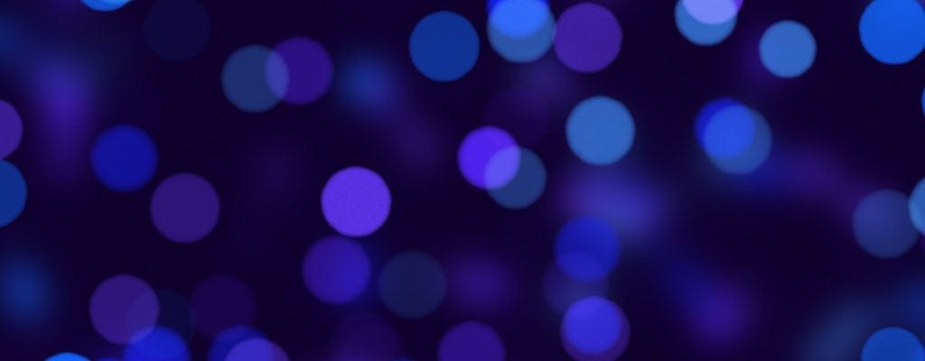 Background of blue lights out of focus