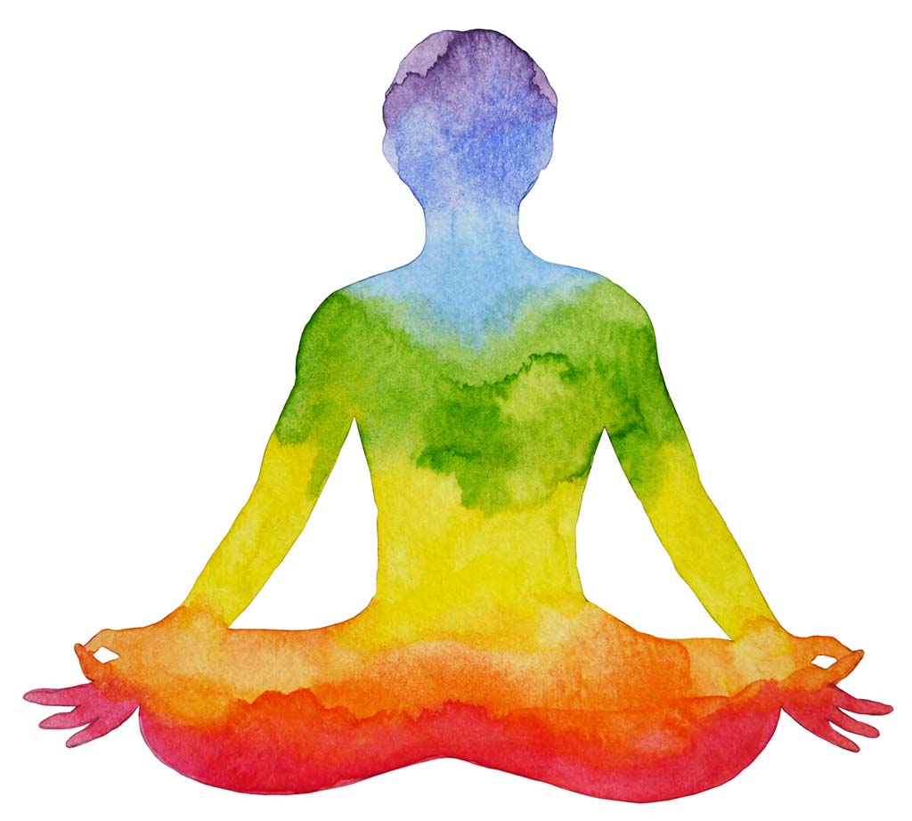 Abstract colorful yoga image