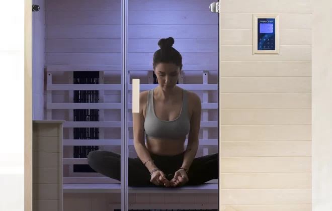 Stretching in a Transcend Far Infrared Sauna