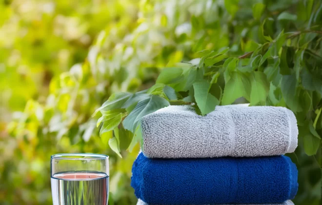 towels and water