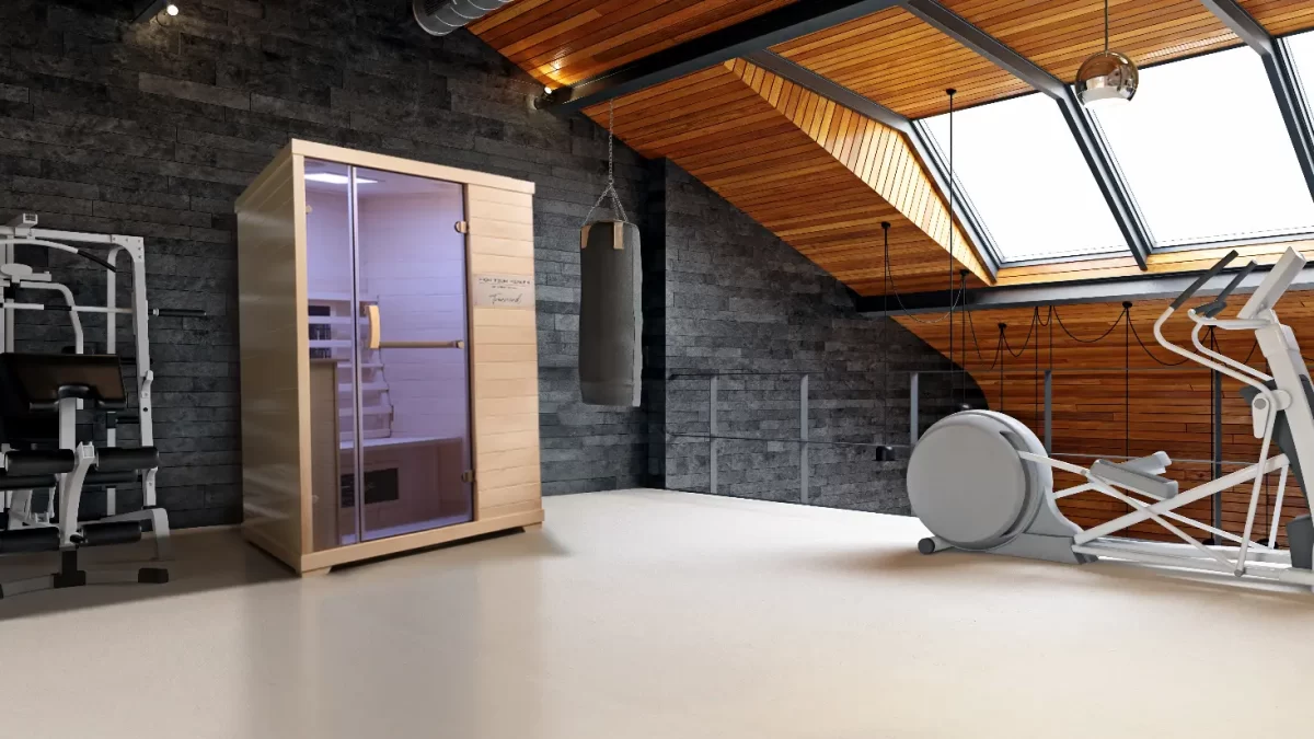 Transcend Infrared Sauna in Home Gym