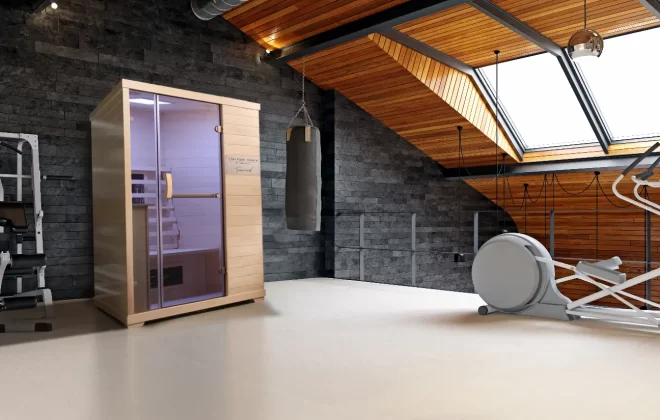 Transcend Infrared Sauna in Home Gym