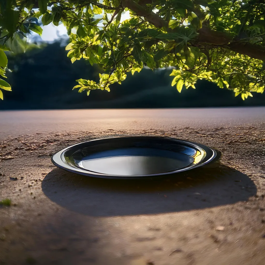 Black plate in the shade