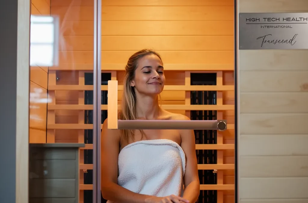 Relaxing in a TRS2 Infrared Smart Sauna