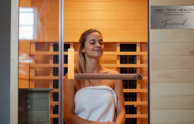 Relaxing in a TRS2 Infrared Smart Sauna