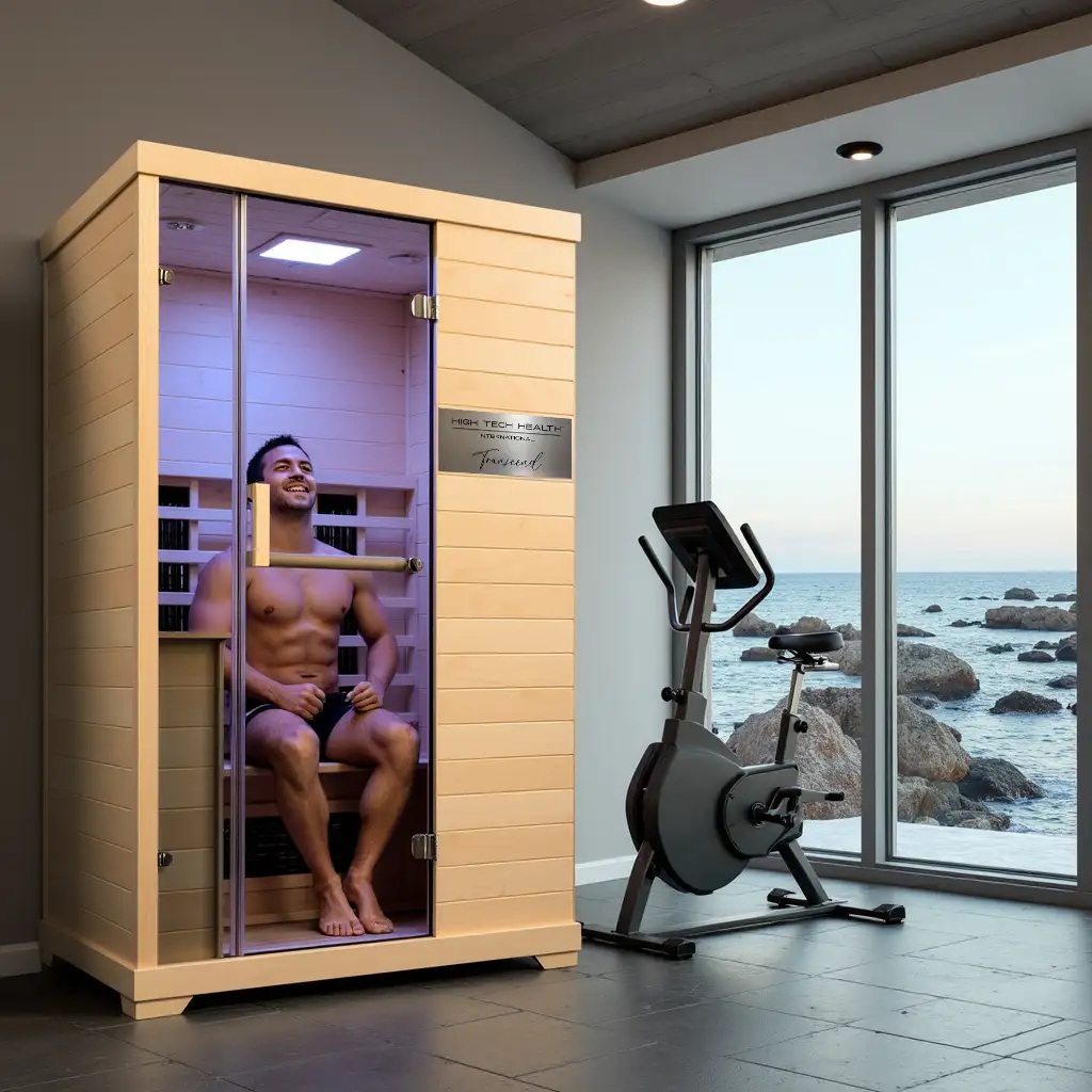 TRS-2 Infrared Sauna in a fitness room