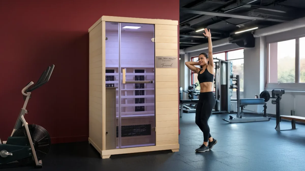 TRS2 Infrared Sauna in a gym