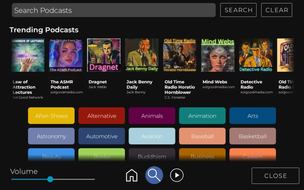 Podcast Player directly in your Infrared Smart Sauna