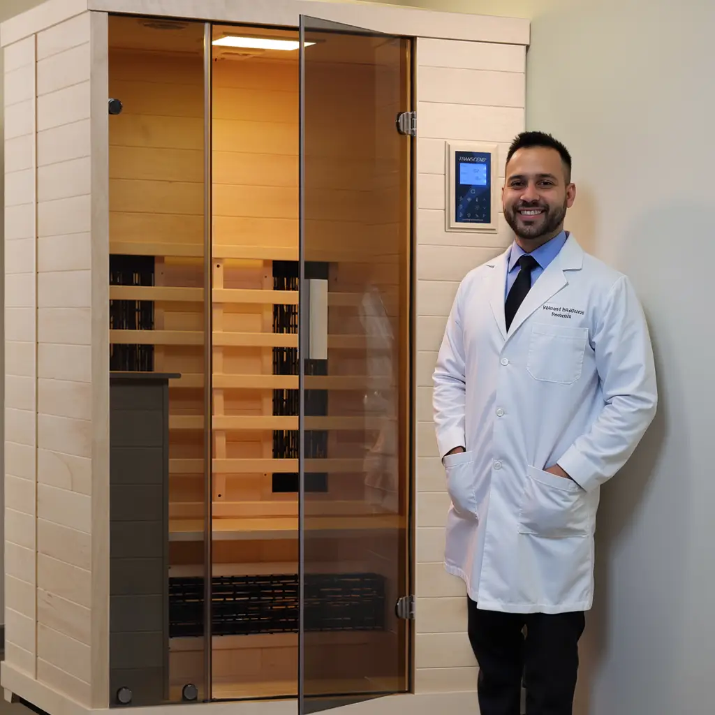 Dr. Garcia and his Transcend Infrared Sauna