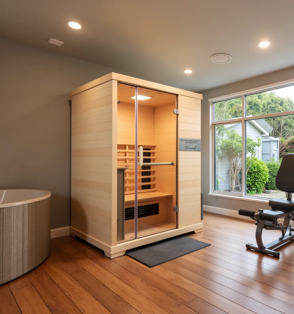 Transcend Infrared Sauna in a wellness room