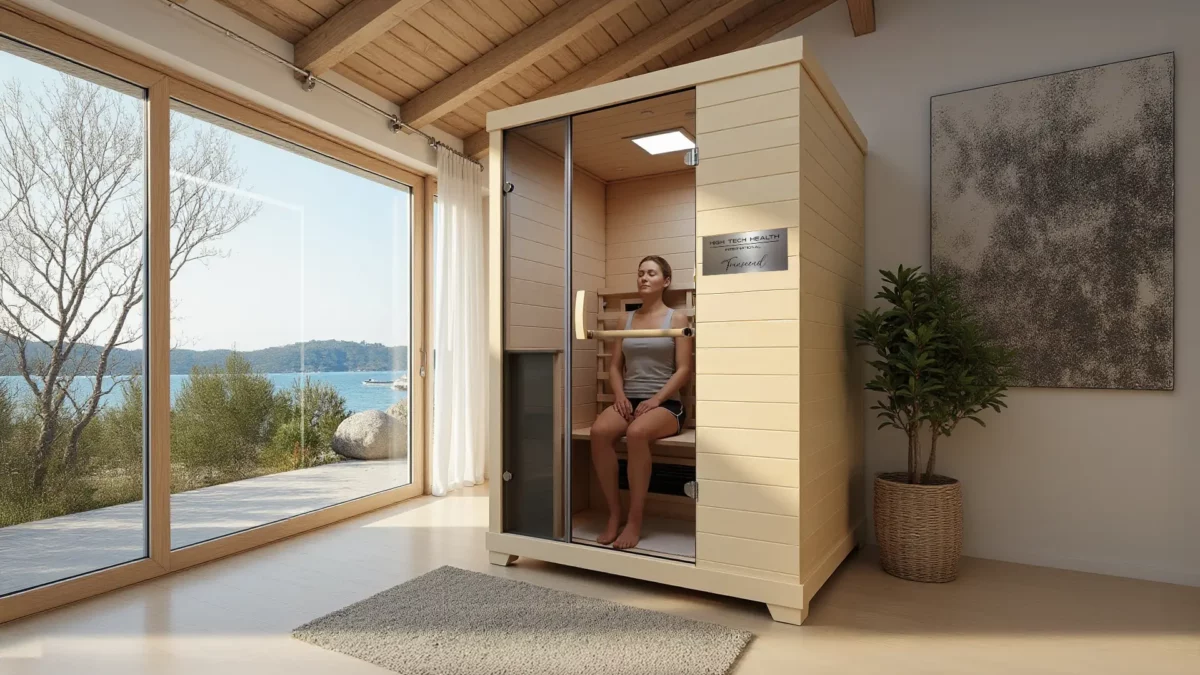 Relax while burning calories in an infrared sauna