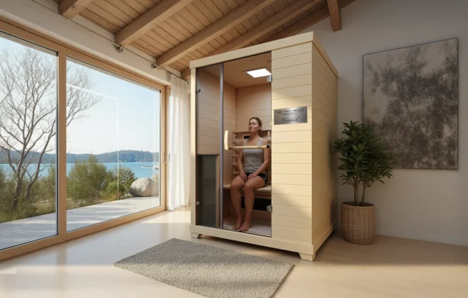 Relax while burning calories in an infrared sauna