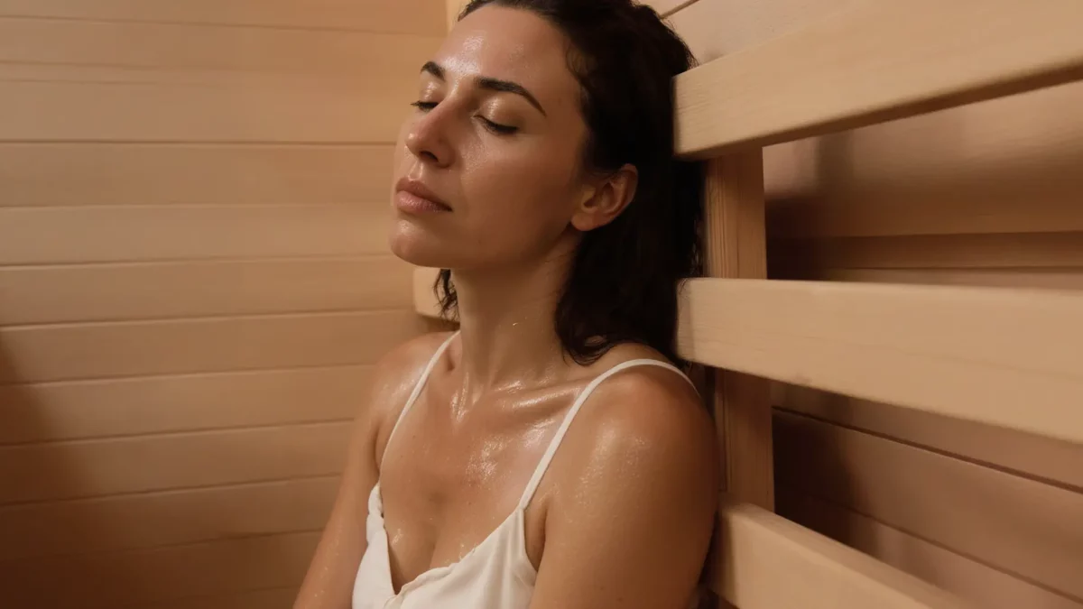 Sweating is healthy in an infrared sauna