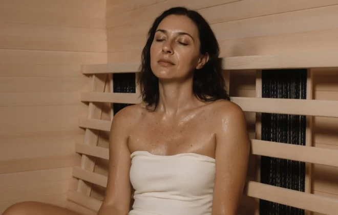Sweat in a High Tech Health Infrared Sauna