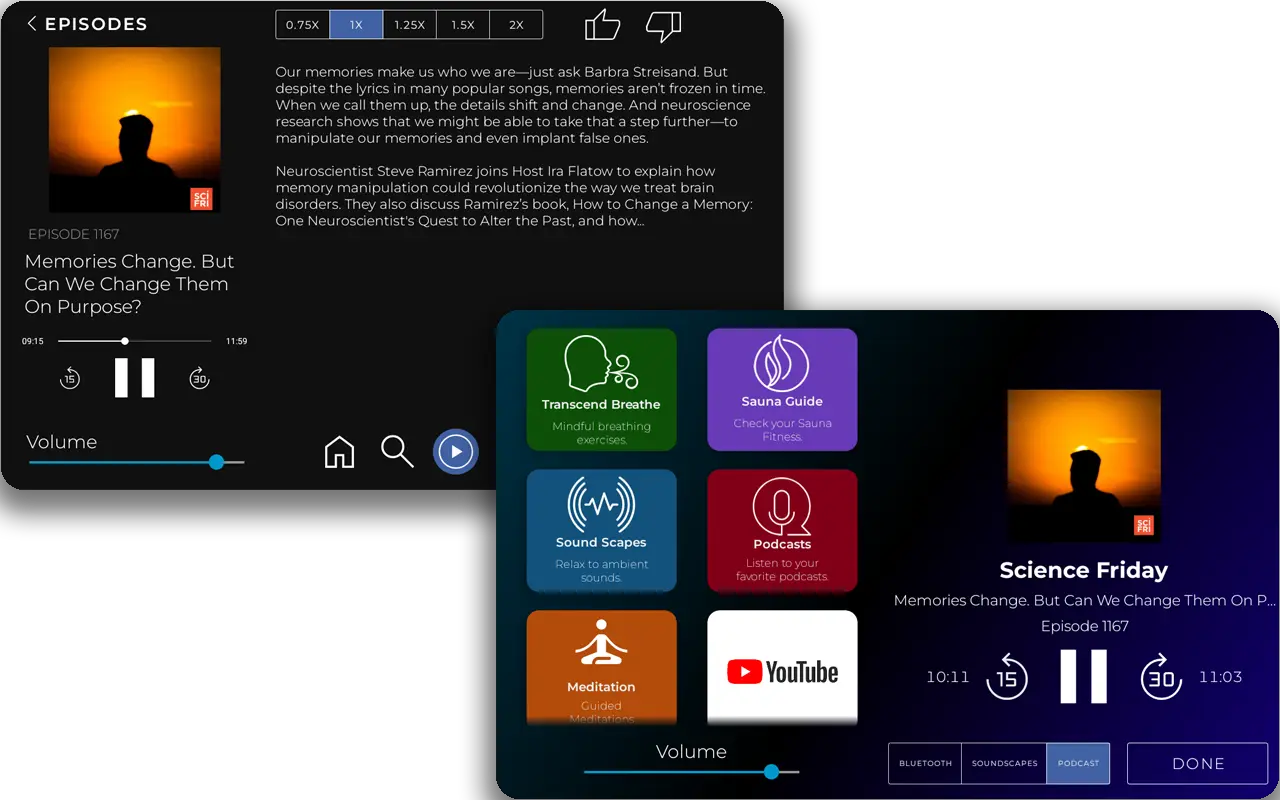 Transcend Infrared Smart Sauna Podcasts Transcend Infrared Smart Sauna Podcasts