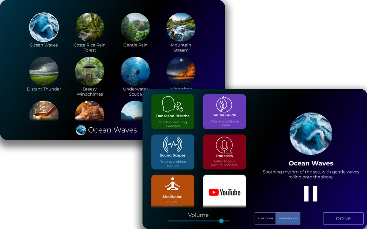 Transcend Smart Infrared Sauna Soundscapes Transcend Smart Infrared Sauna Soundscapes