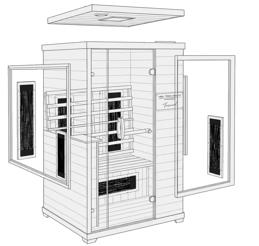 TRS2 Infrared Sauna Diagram TRS2 Infrared Sauna Diagram