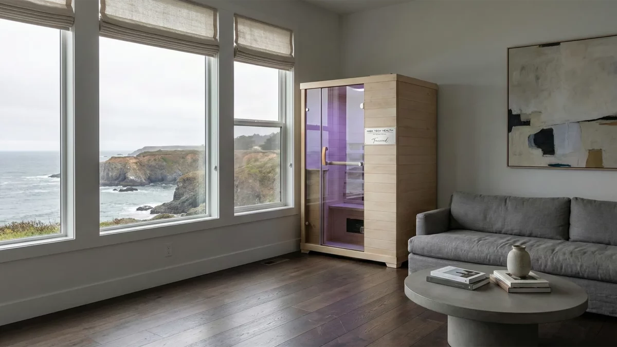 TRS2 Infrared sauna in living room