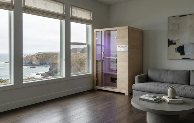 TRS2 Infrared sauna in living room
