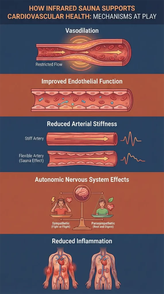 Infrared Sauna cardio mechanisms