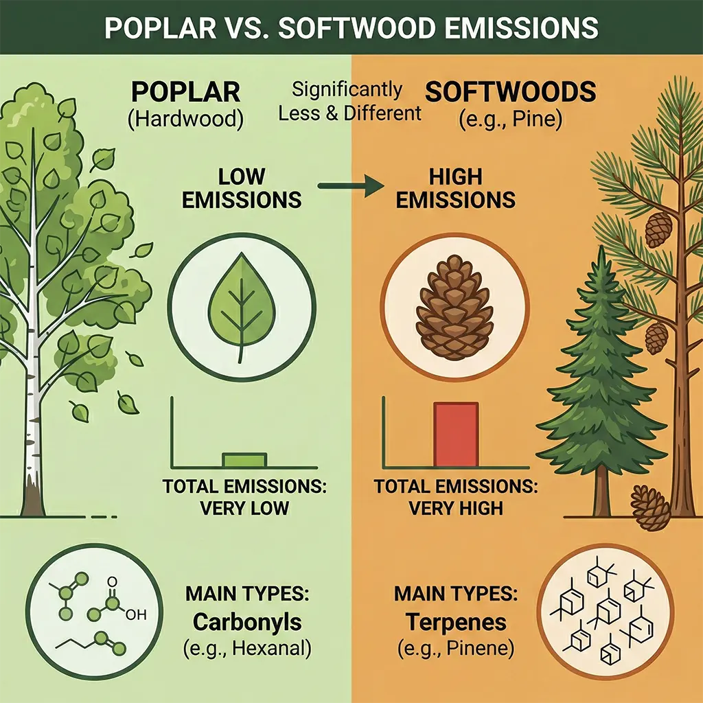 Poplar v softwood