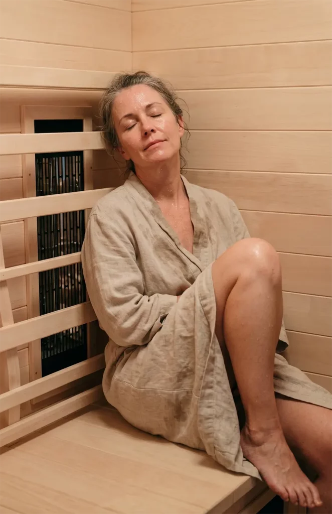 Woman in TRS2 Infrared Sauna