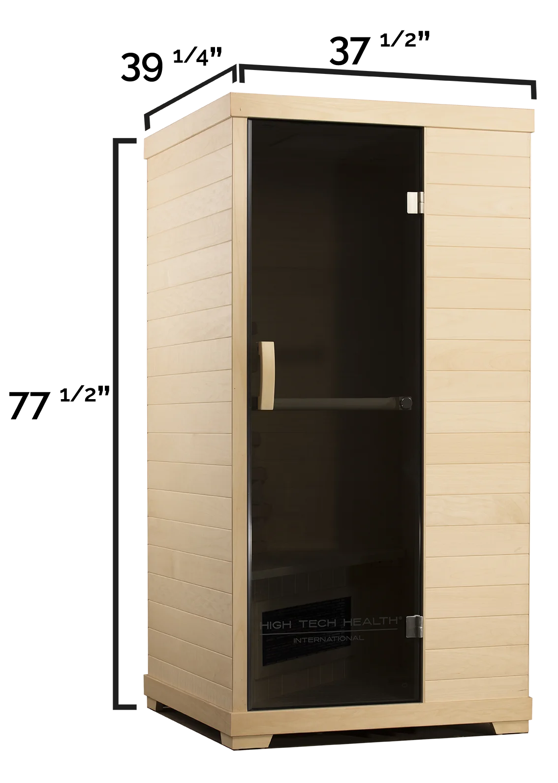 TRS1 Infrared Sauna Exterior Dimensions