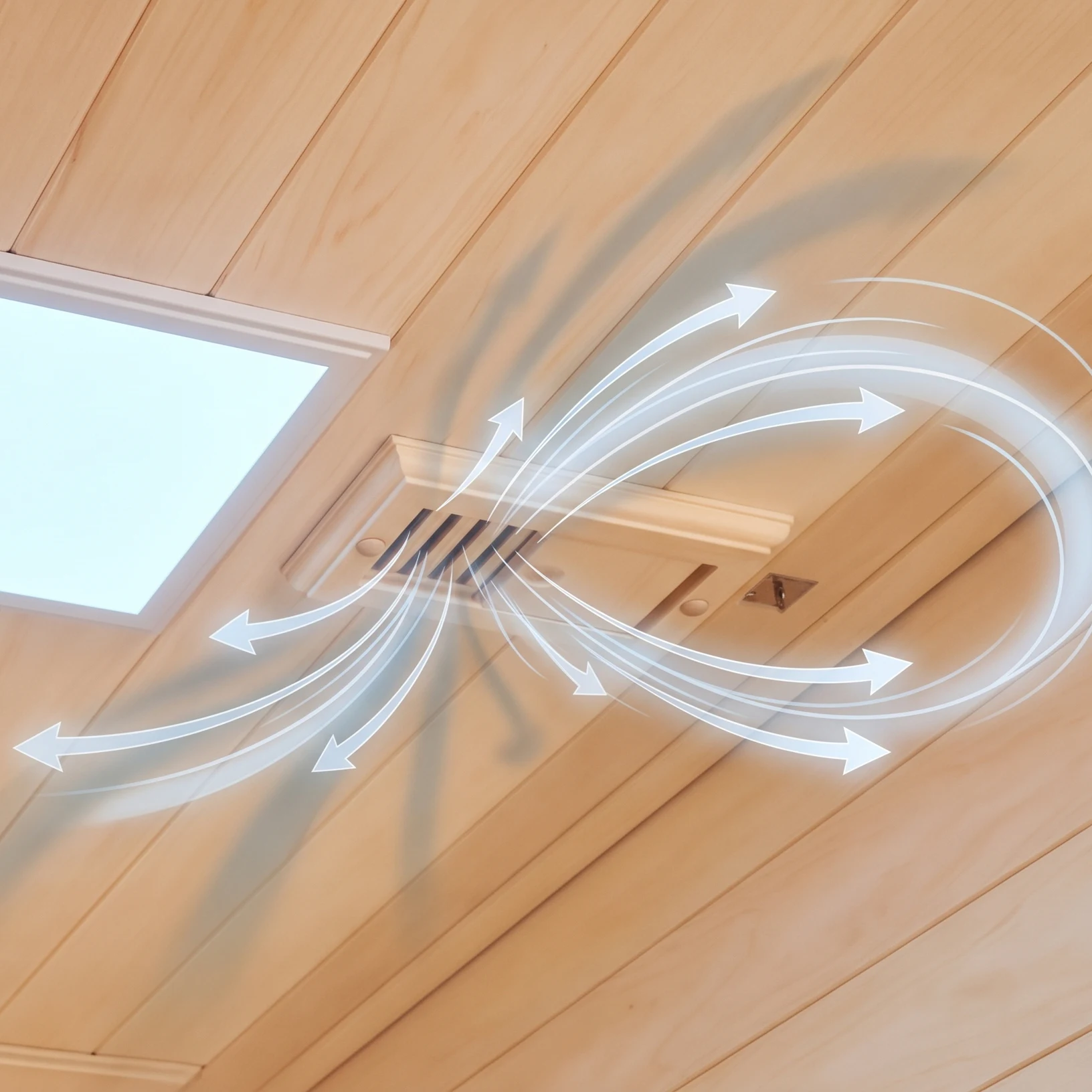 Active ventilation in Transcend Saunas