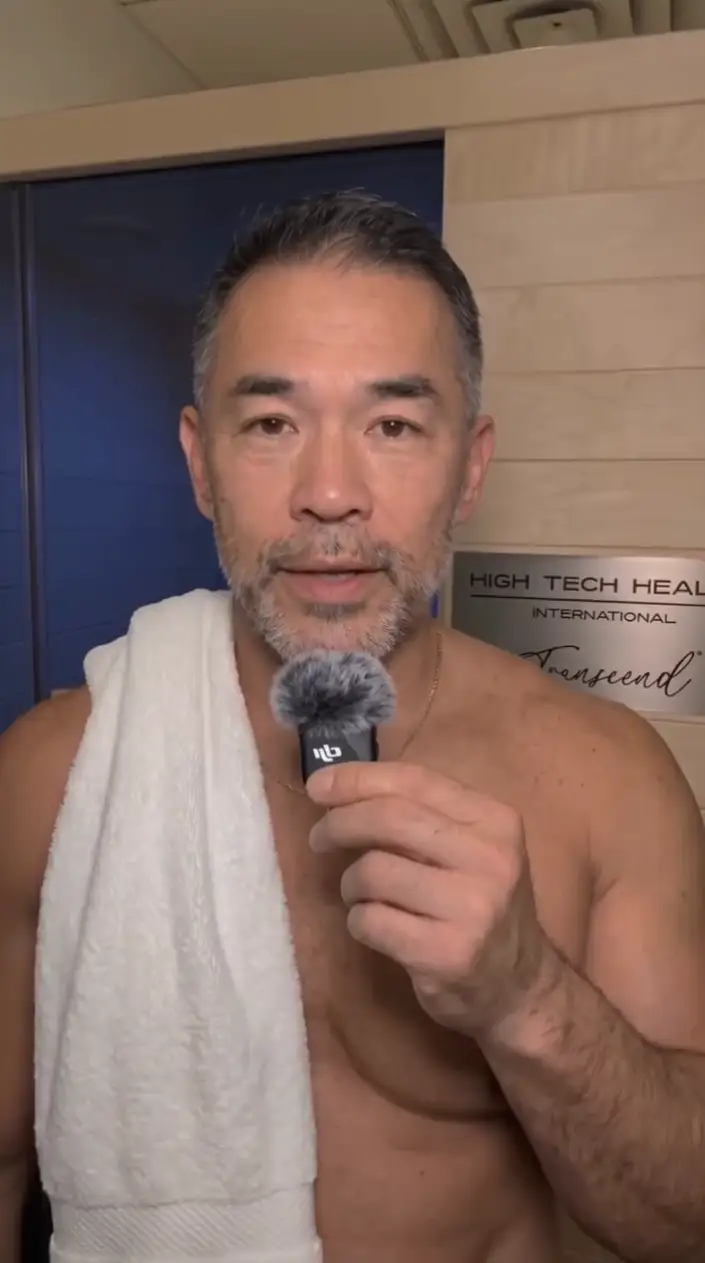 Athlete and the TRS-2 Infrared Sauna