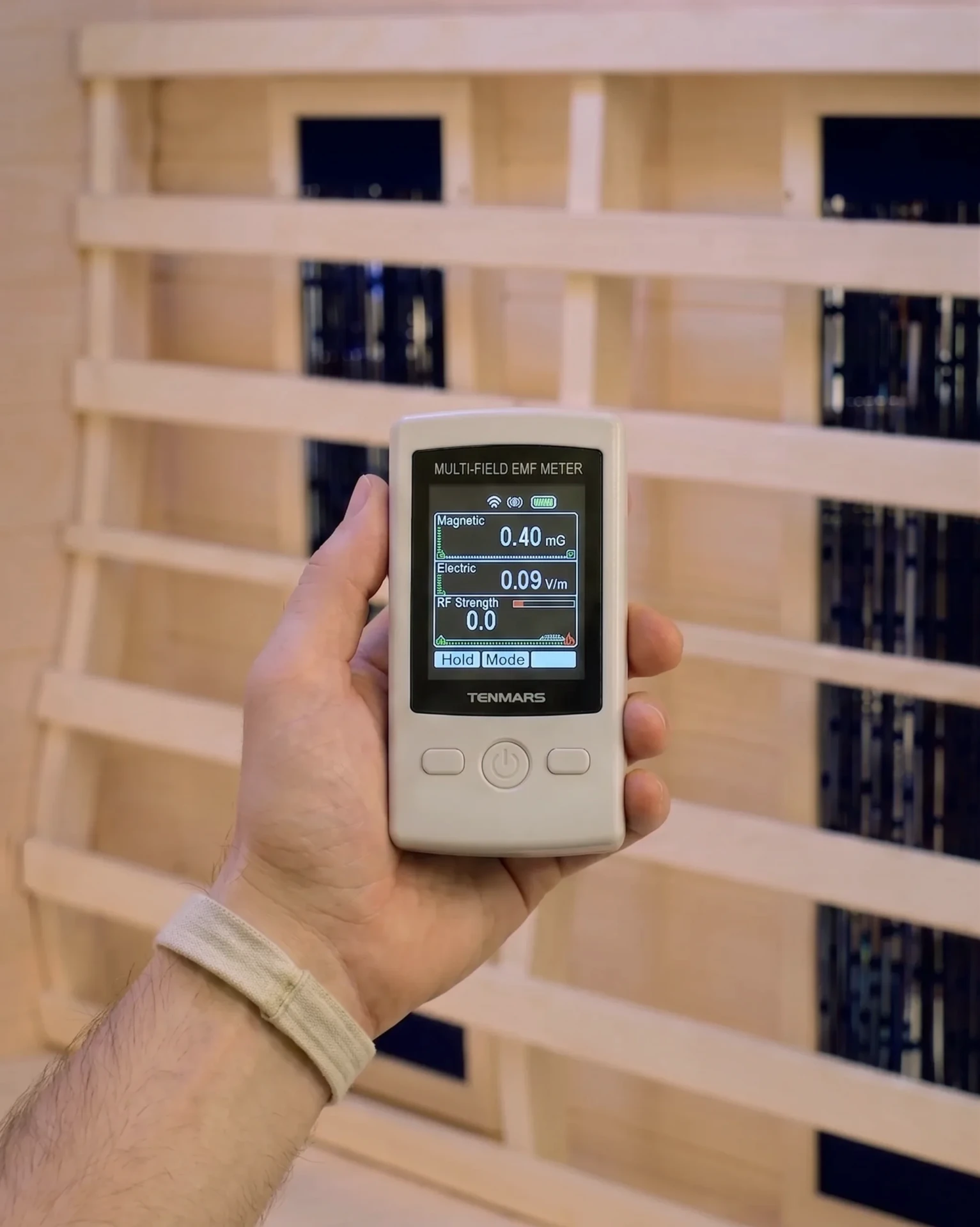Low EMF Transcend Infrared Sauna measurements